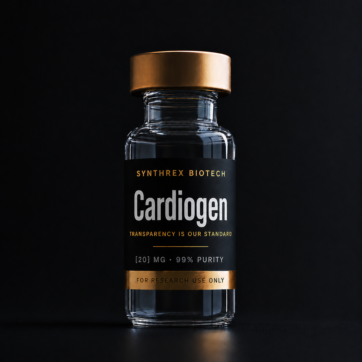 Cardiogen research vial — laboratory use only