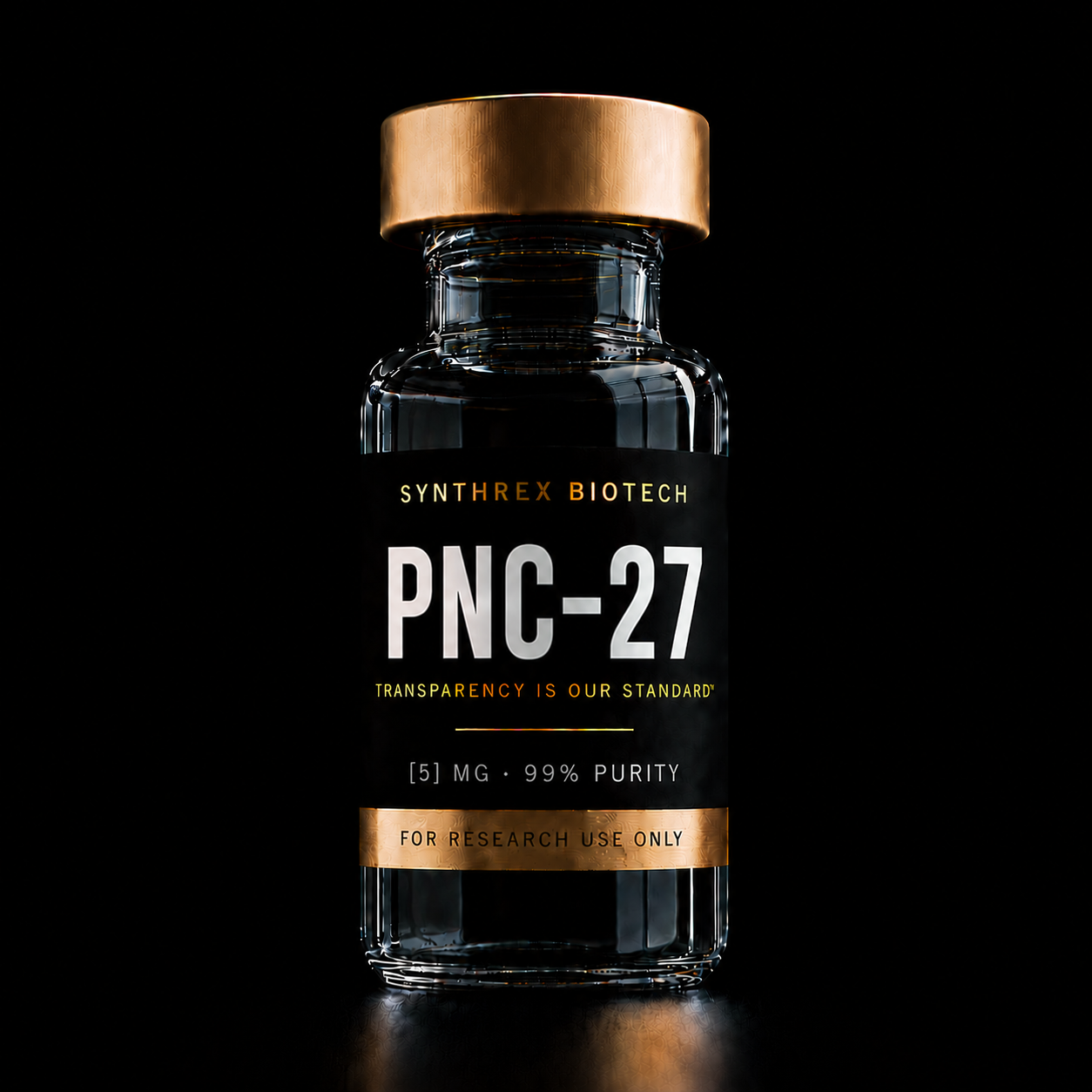 PNC-27 research vial — laboratory use only