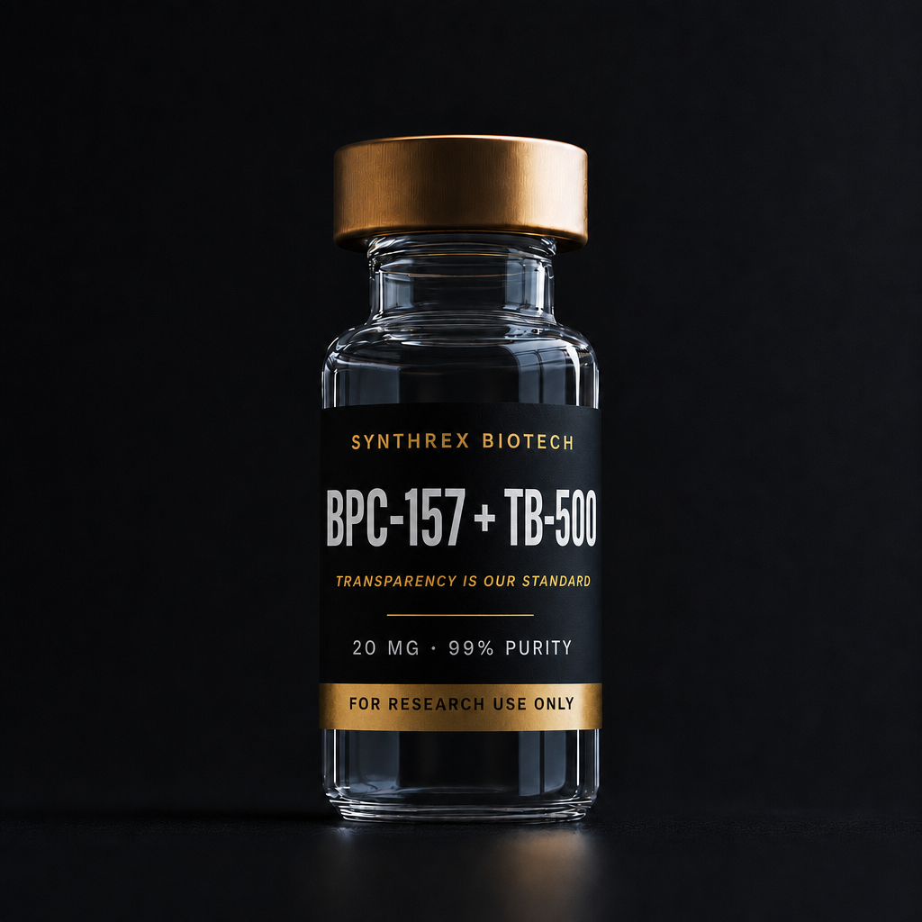 BPC-157 + TB-500 Blend research vial — laboratory use only