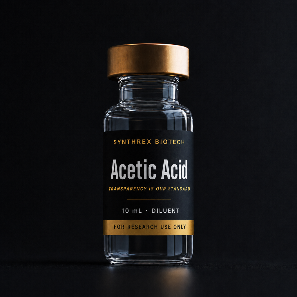 Acetic Acid Solution research vial — laboratory use only
