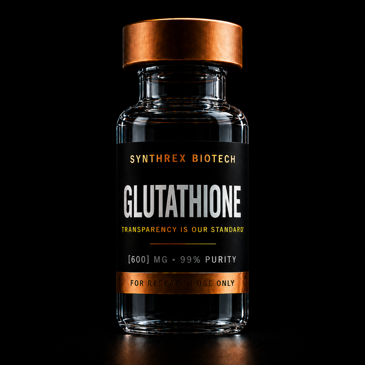 Glutathione research vial — laboratory use only