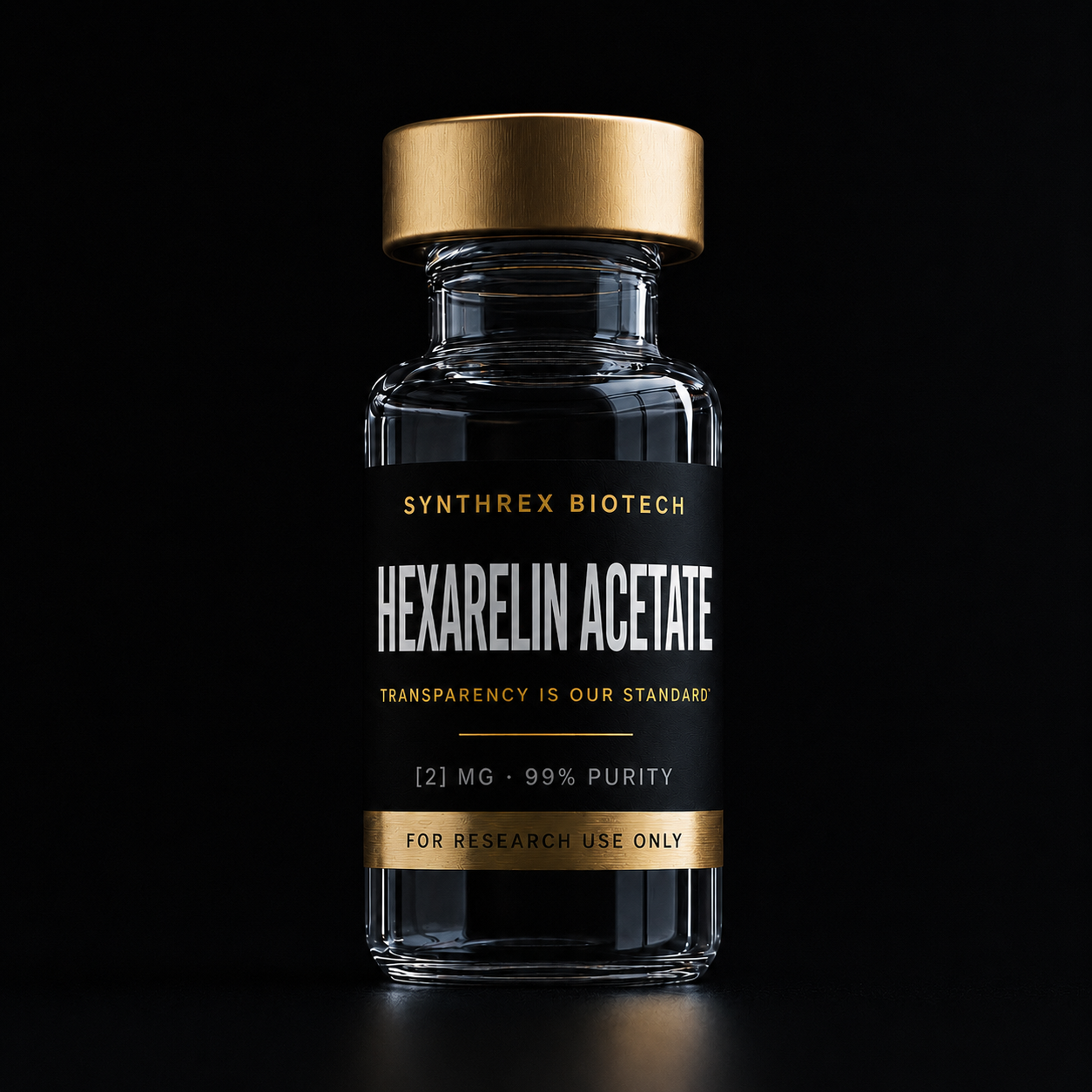 Hexarelin Acetate research vial — laboratory use only