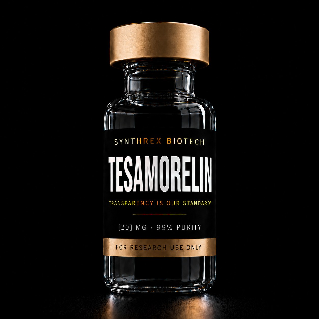 Tesamorelin research vial — laboratory use only